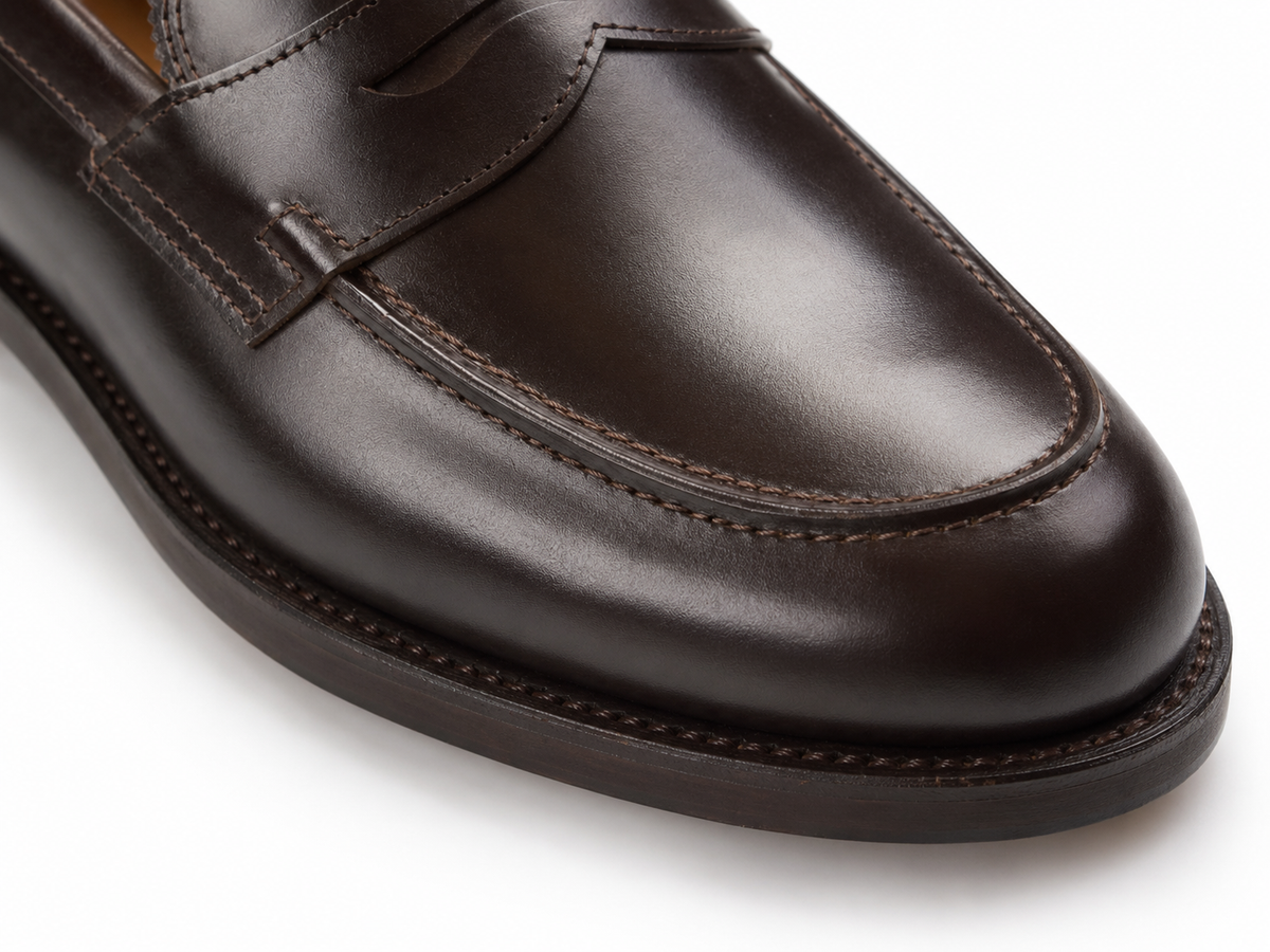 Classic Dark Brown Leather Penny Loafers