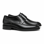 Black Leather Brogue Shoes