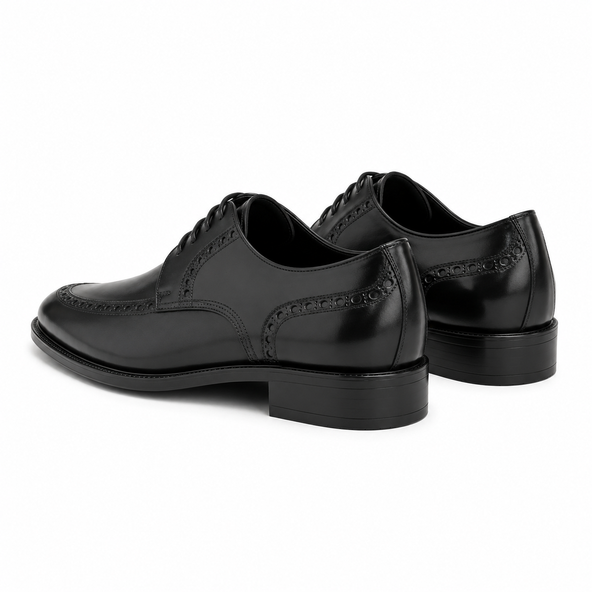 Black Leather Brogue Shoes