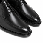 Black Leather Brogue Shoes