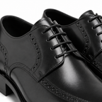 Black Leather Brogue Shoes