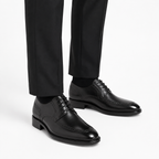 Black Leather Brogue Shoes
