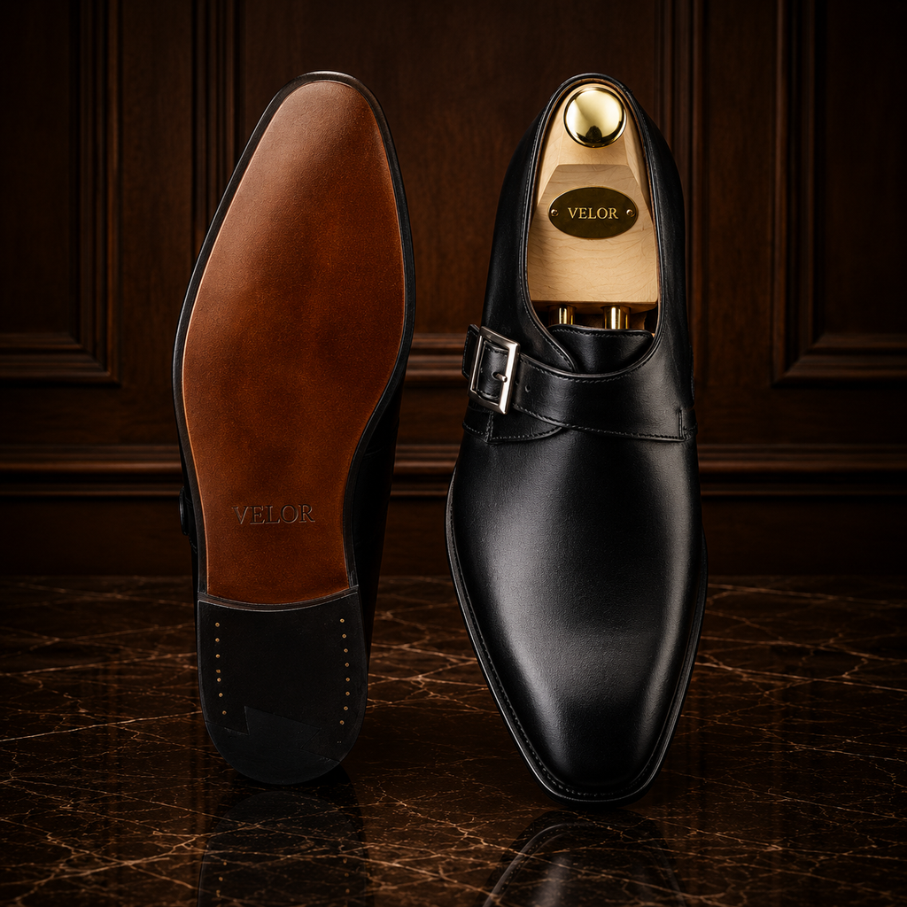 Noir Buckle Monk