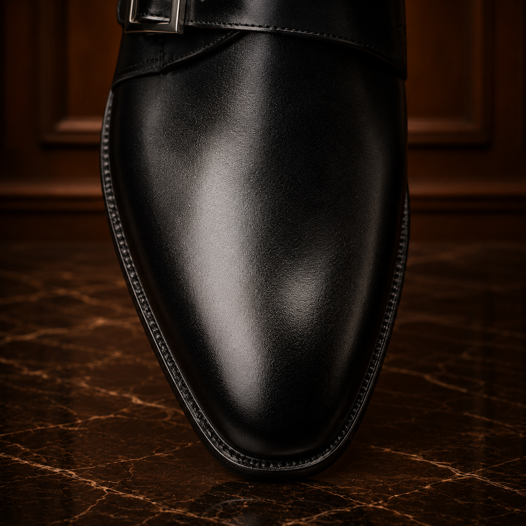 Noir Buckle Monk