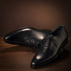Premium Black Leather Wholecut Oxford Shoes