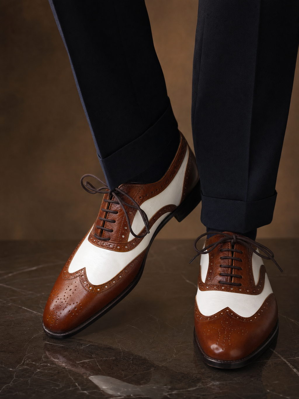 Two-Tone Oxford Wingtips