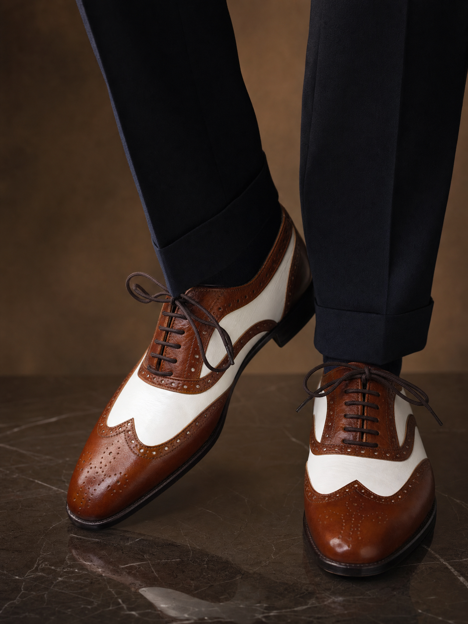 Two-Tone Oxford Wingtips