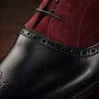 Burgundy Suede Cap-Toe