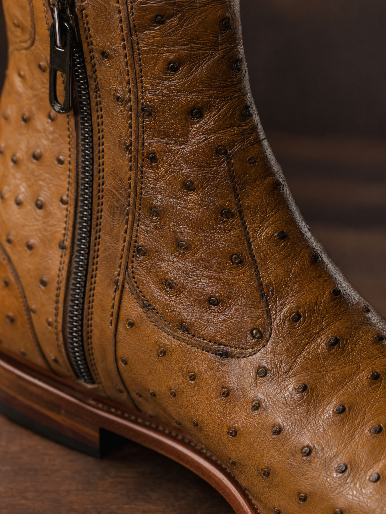 Ostrich Quill Chelsea Boot
