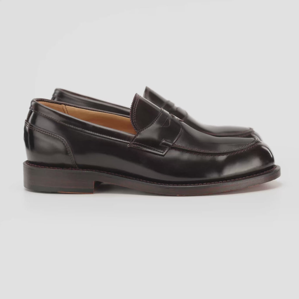Classic Dark Brown Leather Penny Loafers