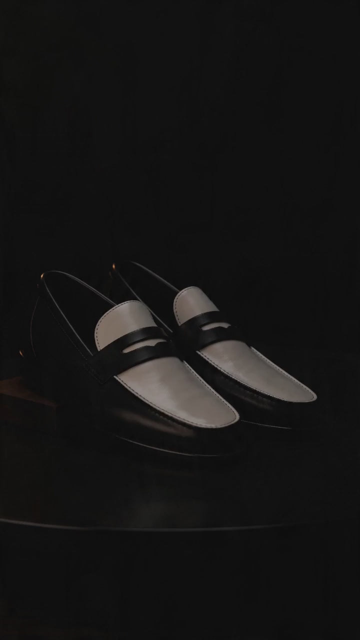 Premium Two Tone Leather Loafers